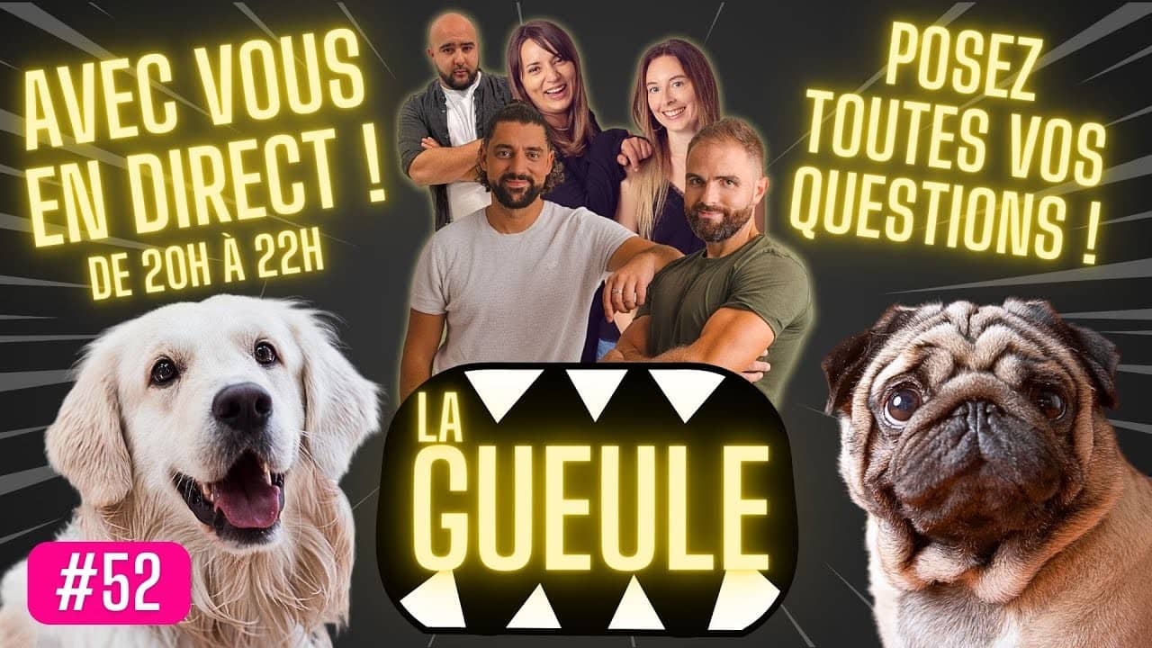 Émission 'La Gueule #52' sur : LE LIVRE Esprit Dog, vos questions d'éducation et discrimination