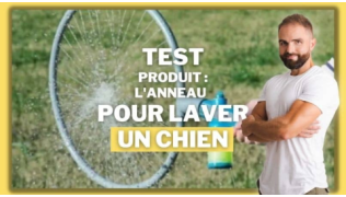 L'éducateur canin Tony Silvestre teste l’anneau de lavage pour chien