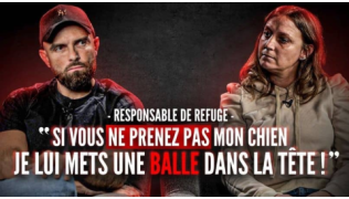 L'éducateur canin Tony Silvestre interviewe une responsable de refuge