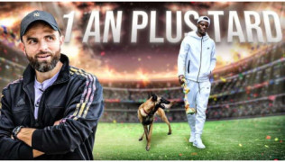 L'éducateur canin Tony Silvestre donne des conseils à Aurélien Tchouaméni pour éduquer son chien Malinois