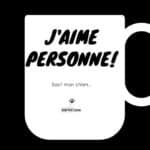 Mug Esprit Dog J'aime personne