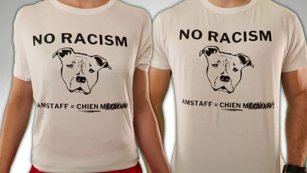 T-Shirt Esprit Dog No Racism American Staff