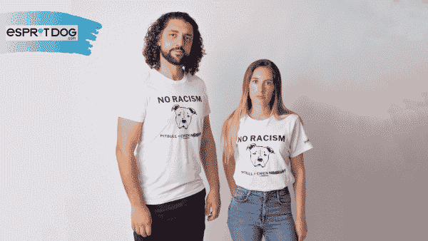 T-Shirt Esprit Dog No Racism Pitbull